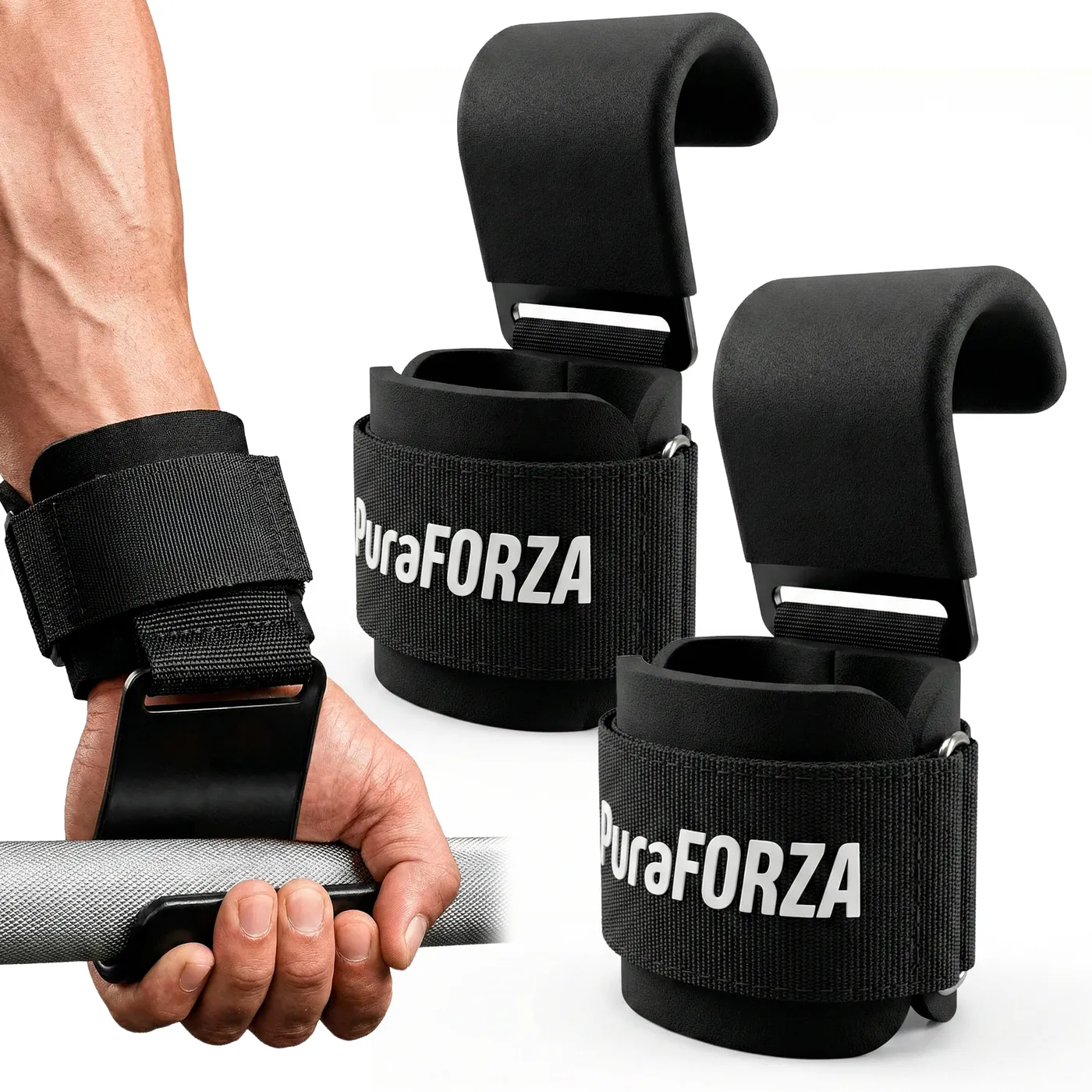Weightlifting Hooks PuraFORZA