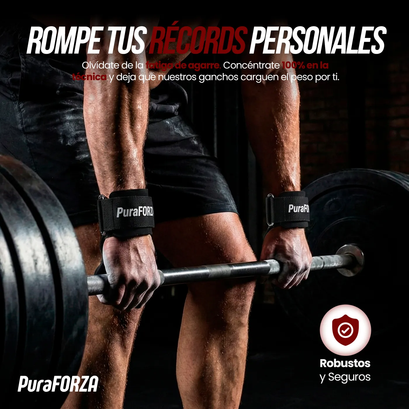 Weightlifting Hooks PuraFORZA, 2